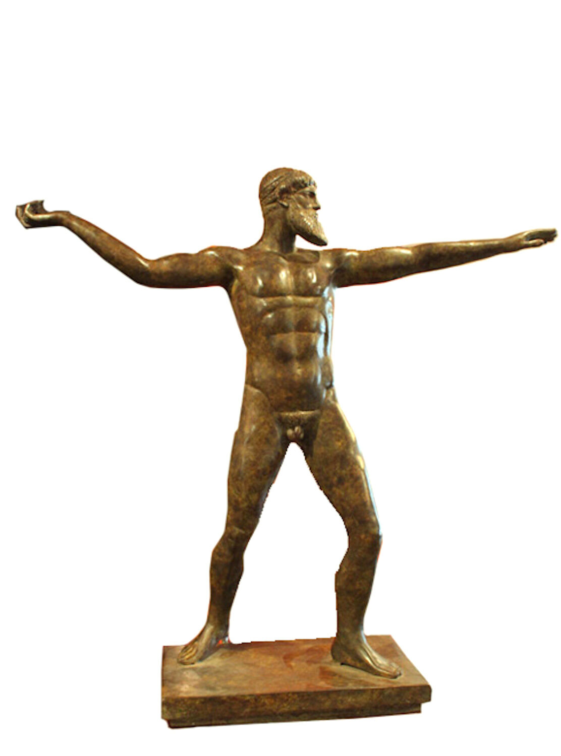 Bronzefigur POSEIDON / ZEUS vom Kap Artemision Bronzeskulptur
